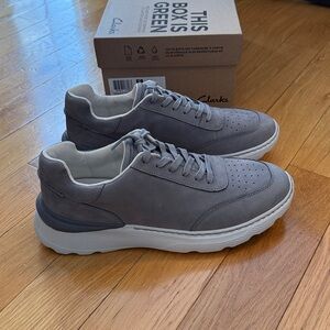 Men's Clarks Gray Casual Sneakers